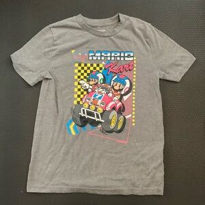 Light grey Mario Kart kids graphic T-shirt